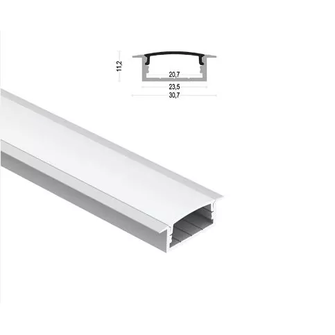 Profilo LED in Alluminio Rettangolare per Strisce Luminose